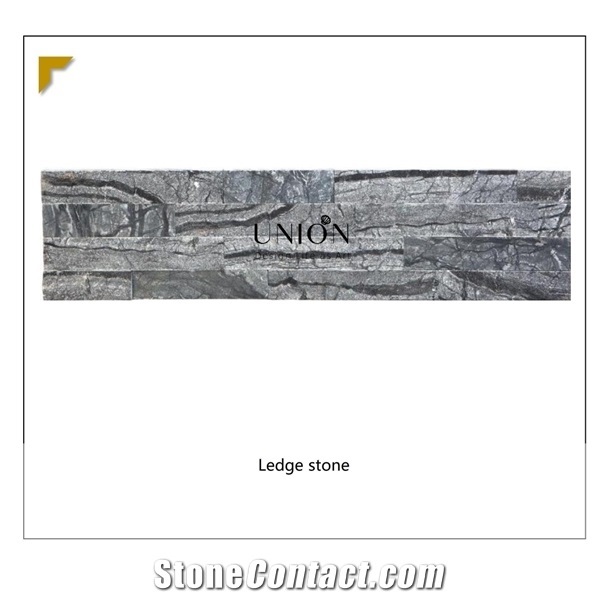 Baoding Natural Stone Black Wooden Marble 6*24" Stacke Stone