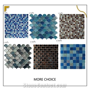 Bathroom and Kitchen Decoration Glass Mosaic Glossy Wall