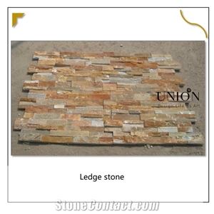 Beige Ledge Stone Wall Cladding Natural Slate Wall Material