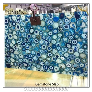 Blue Agate Tiles,Semi Precious Natural Gemstone Slabs