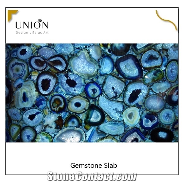 Blue Agate Tiles,Semi Precious Natural Gemstone Slabs