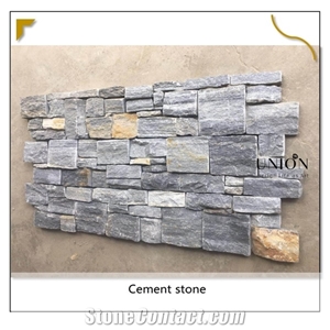 Blue Quartize Cladding Stacked Stone Panels Venner Wall Tile