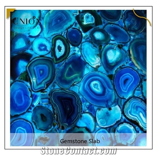 Blue Sky Agate Stone Slabs Tiles for Wall and Table Decors