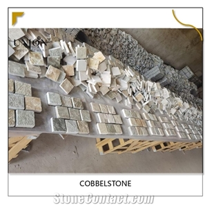 China Beige Cobble Setts,Beige Floor Covering,Exterior Stone