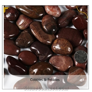 China Brown Red River Stone Pebbles Polished Landscape Rock