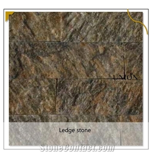 China Cultured Stone Indoor Wall Decor Brown Quartzite Panel