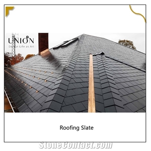 China Factory Natural Black Stone Slate Veneer Roofing Tiles