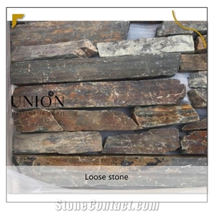 China Hebei Rusty Ledge Loose Stone Free Random Walls Strips