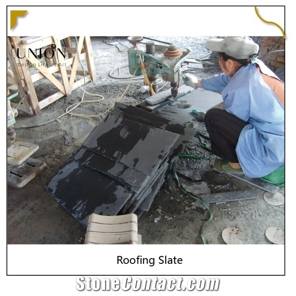 China Natural Slate Roofs,Roofing Slate Tiles with Holes