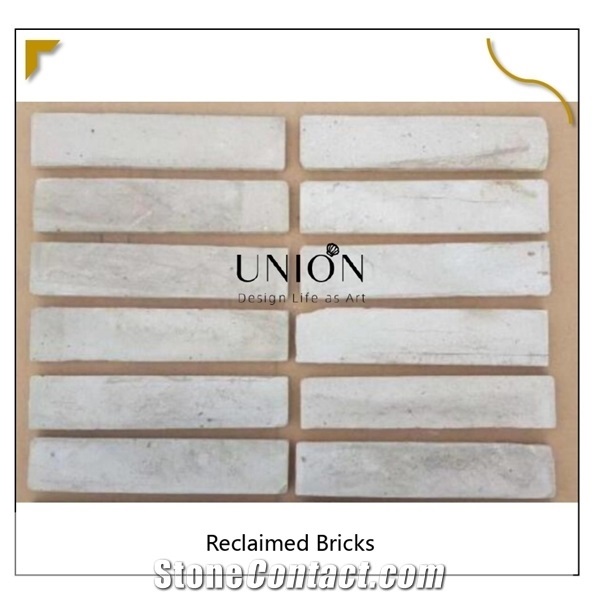China White Reclaimed Cement Thin Brick Veneer Corners