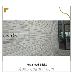 China White Reclaimed Cement Thin Brick Veneer Corners