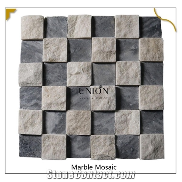 Cloudy Gray Quartzite Natura Surface Stone Mosaic Wall Tile