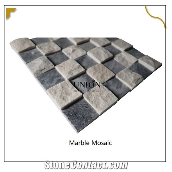 Cloudy Gray Quartzite Natura Surface Stone Mosaic Wall Tile