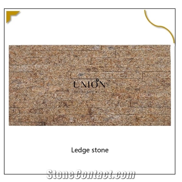 Cultured Ledge Stone Tiger Skine Yellow Granite Venner Stone