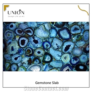 Dark Blue Agate Stone Gemstone Semiprecious Stone Tiles&Slab