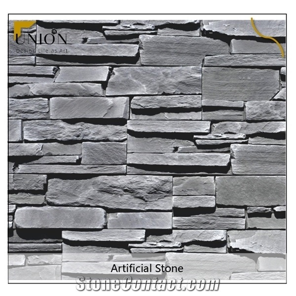 Dark Grey Artificial Stone Wall Cladding Stone,Ledge Stone