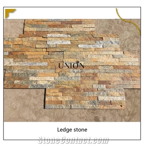 Earth Brown Quartzite Ledge Stone,Brown Ledger Quartzite Panel