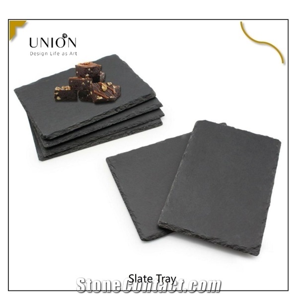 Engraved Black Slate Coasters,Jiangxi Black Slate Trays,Tray