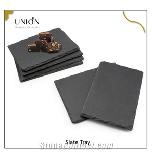 Engraved Black Slate Coasters,Jiangxi Black Slate Trays,Tray
