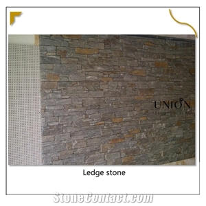 Fireplace Natural Stone Veneer,Blue Quartize Stacked Stone