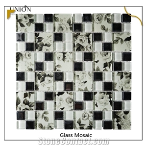 Foshan Manufacturer Glossy House Decora Glass Mosaic Tile