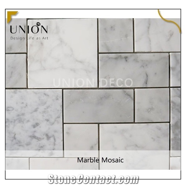 UNION DECO Marble Mosaic Tiles Bath Wall Backsplash Shower