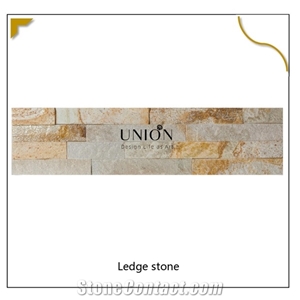 Gold Yellow Culture Stone Wall Panel Exterior Wall Decoras