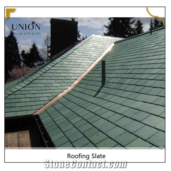 Green Traditional Natural Slate Roofing Tiles for House Deco