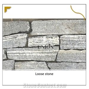 Grey Grainte Loose Strips Stone Venner Wall Cladding Decora