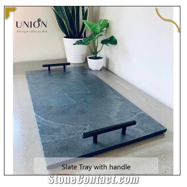 Handle Cutting Board Tray,Jiangxi Black Slate Plates Tray