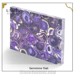 High Level Decorative Agate Stone for Hotel Dark Purple
