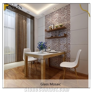 House Kitchen Wall Decorative Mosaic Design Glass Material