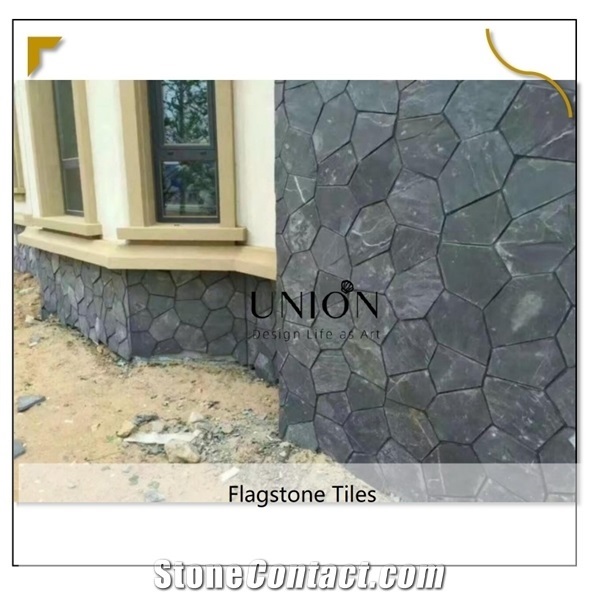 Jiangxi Black Flag Stone Random Type Paving Tiles for Floor