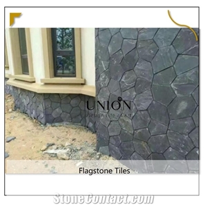 Jiangxi Black Flag Stone Random Type Paving Tiles for Floor