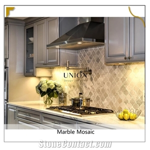 UNION DECO Lantern Marble Mosaic Waterjet Kitchen Backsplash