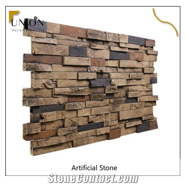 Light Weight Wall Cladding Artificial Stone No Color Fade