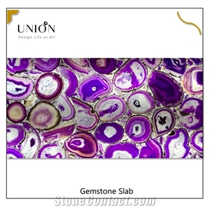 Luxury Gemstone Purple Agate Slabs for House&Hotel Decors