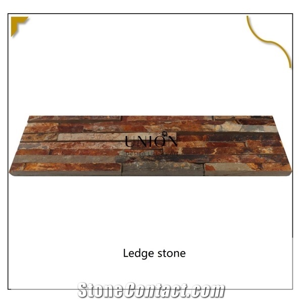 Manufactured Natural Rusty Waterfall Ledge Surface Panels