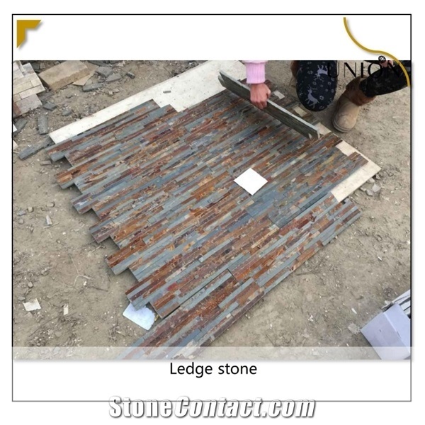 Manufactured Natural Rusty Waterfall Ledge Surface Panels