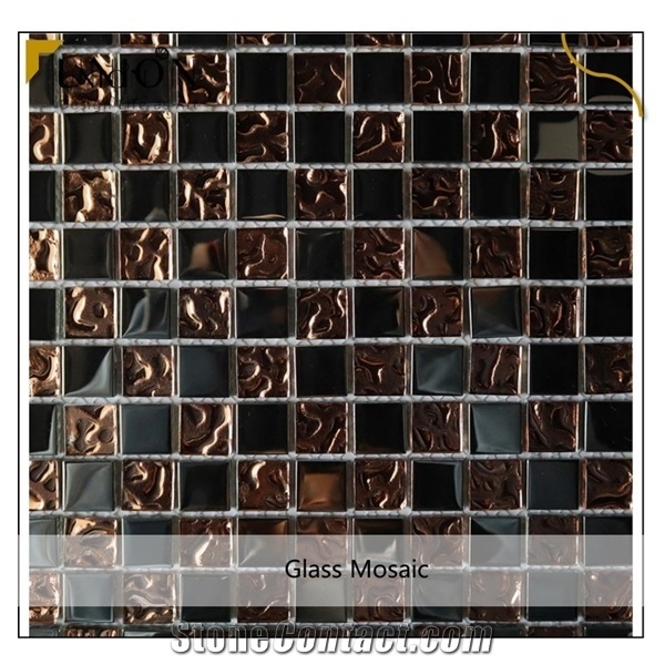 Metal Mixed Glass Swimming Pool Cheap Bathroom Mosaic Tiles