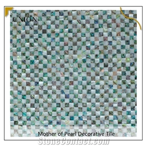 Modern Abalone Shell Mosaic Mix with White Mother Of Pearl