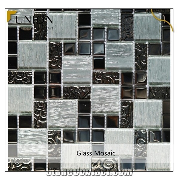 Moonight Classic Design Square New Shape Glossy Glass Mosaic