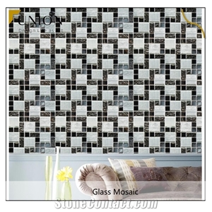 Moonight Classic Design Square New Shape Glossy Glass Mosaic