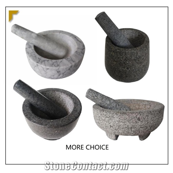 Mortars Pestles,Black Granite Pestles Kitchenware Stone Bowl