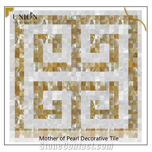 Natural Color Square Mother Of Pearl Mosaic Yellow Mix White
