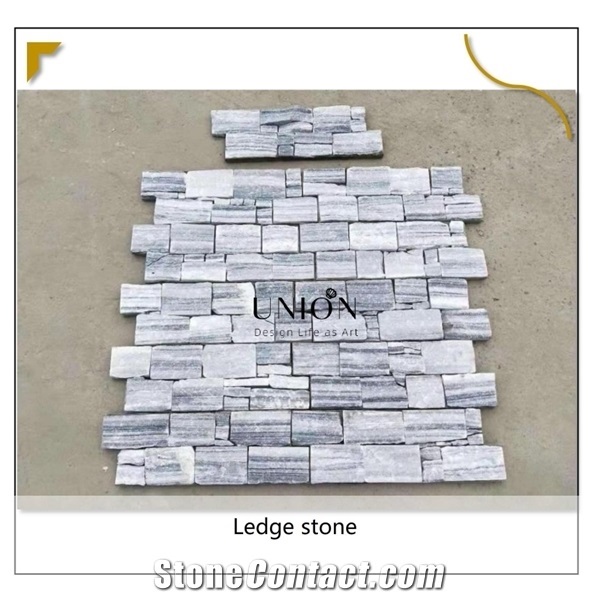 Natural Cultured Slate Stone Veneer with Cement Board Cloudy