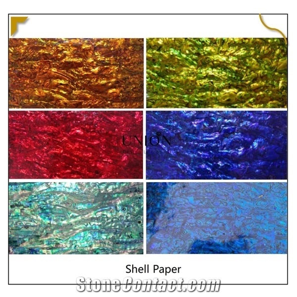 Natural Freshwater Shell Sheets Picture Frame Tissue Box