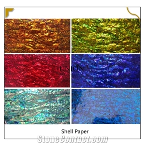 Natural Freshwater Shell Sheets Picture Frame Tissue Box