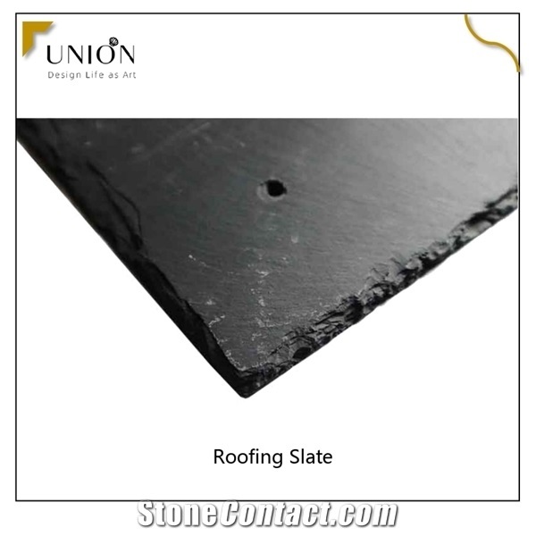 Natural Jiangxi Black Slate Stone Roof Tile Black Slate Tile