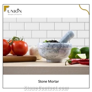 Natural Marble Mortars and Pestles Ste Stone for Kitchenware
